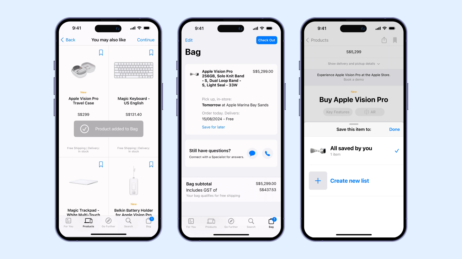 Визуальные подсказки в интерфейсе Apple Store