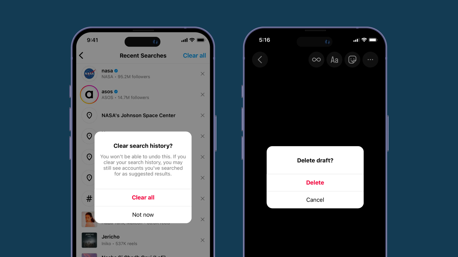 Эвристика №5 в приложении Instagram Пример пятой эвристики в приложении Instagram
