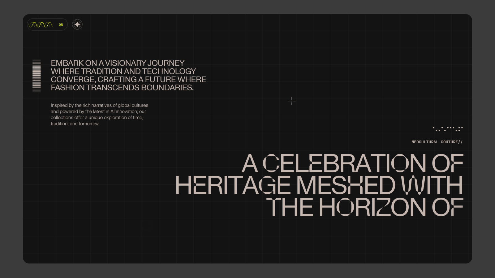 Интерфейс сайта Neoculturalcouture UI дизайн страницы сайта Neoculturalcouture