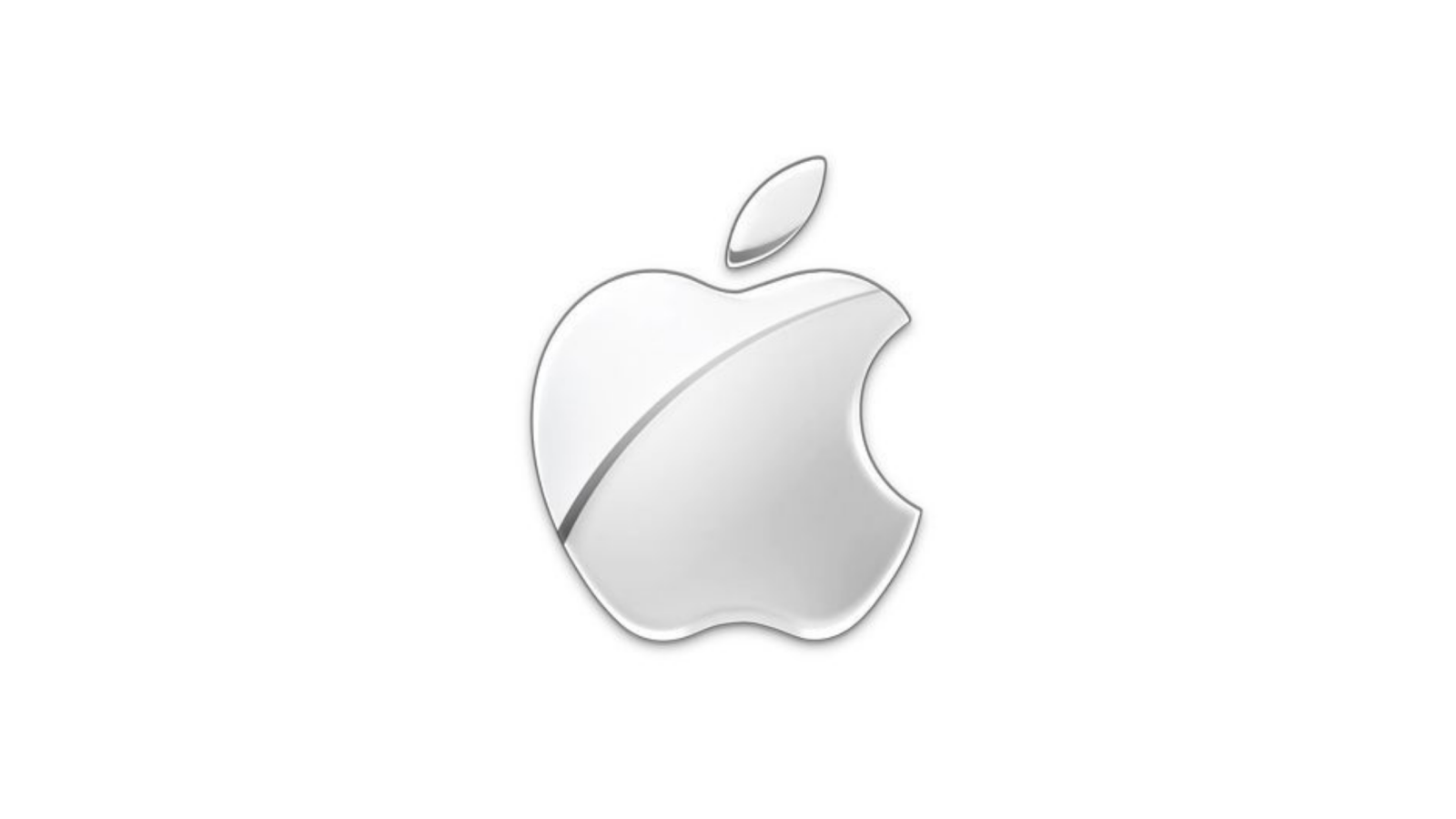 Металлический вид логотипа Логотип Apple в стиле 3D реализма