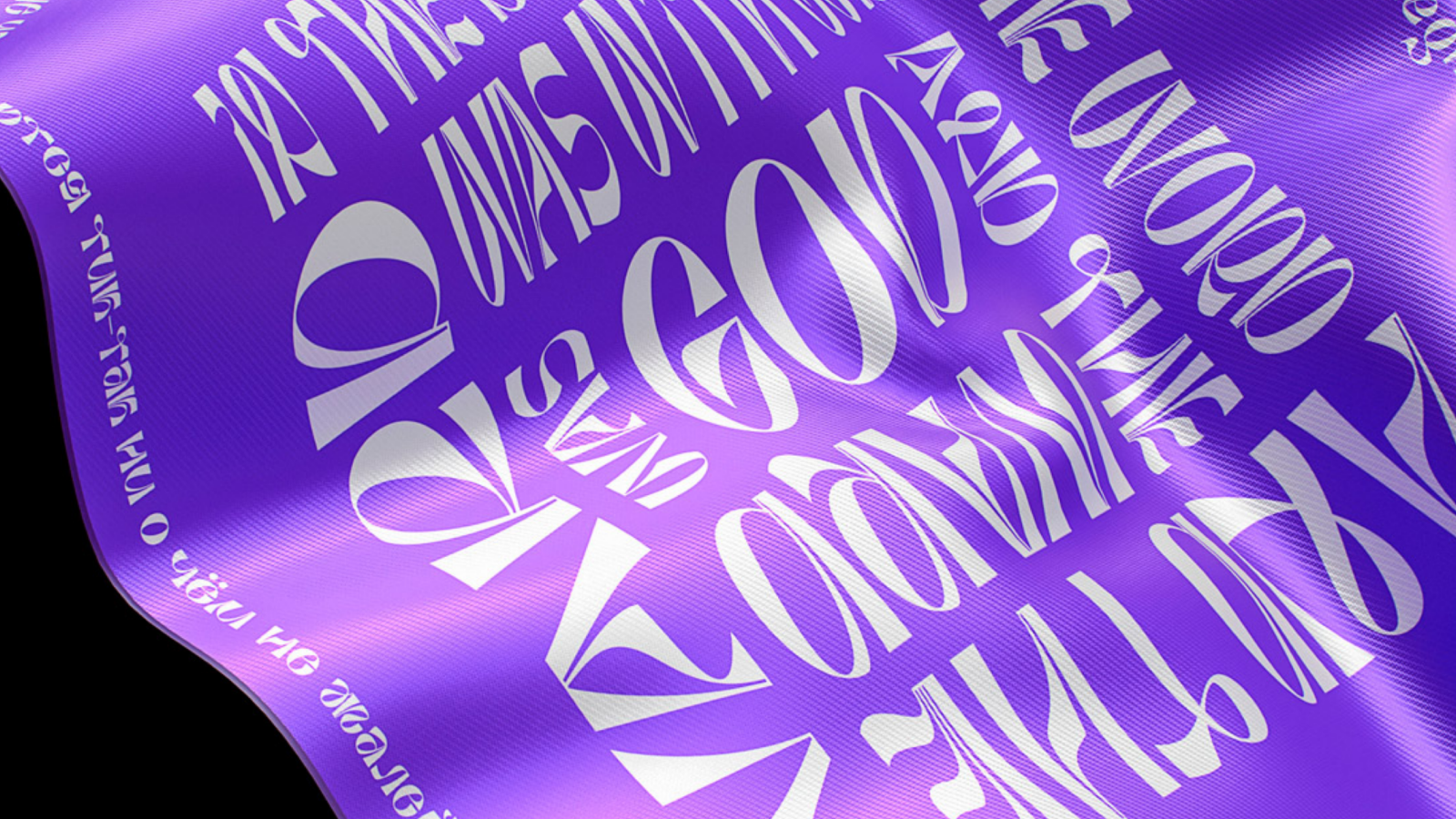 Креативный баннер со шрифтом Ambidexter