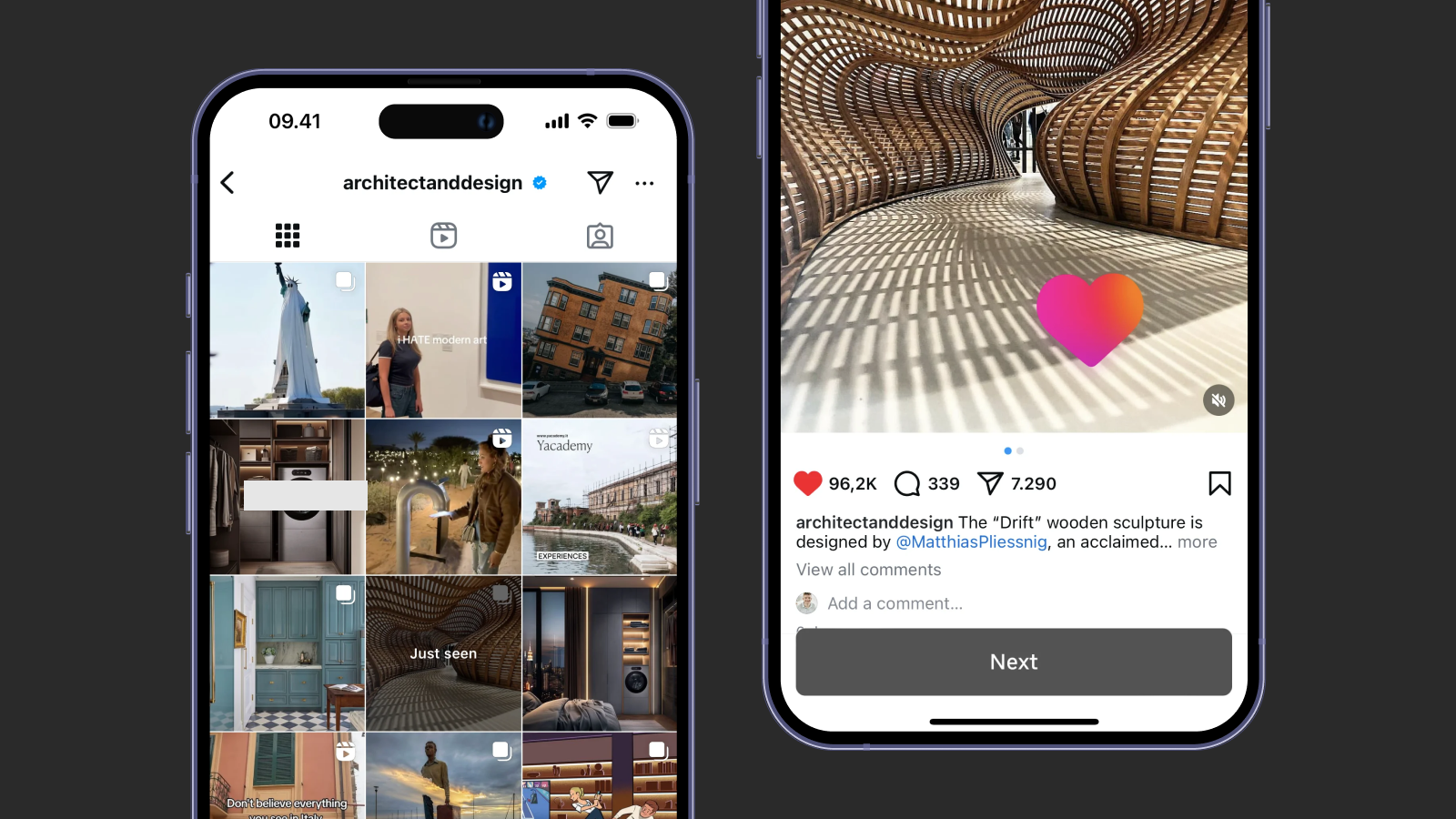 Дизайн ленты в Instagram