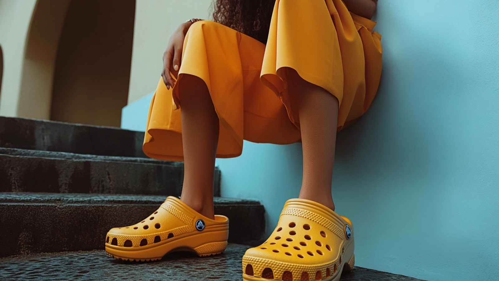 Пример Crocs Crocs — резиновые тапки с дырками