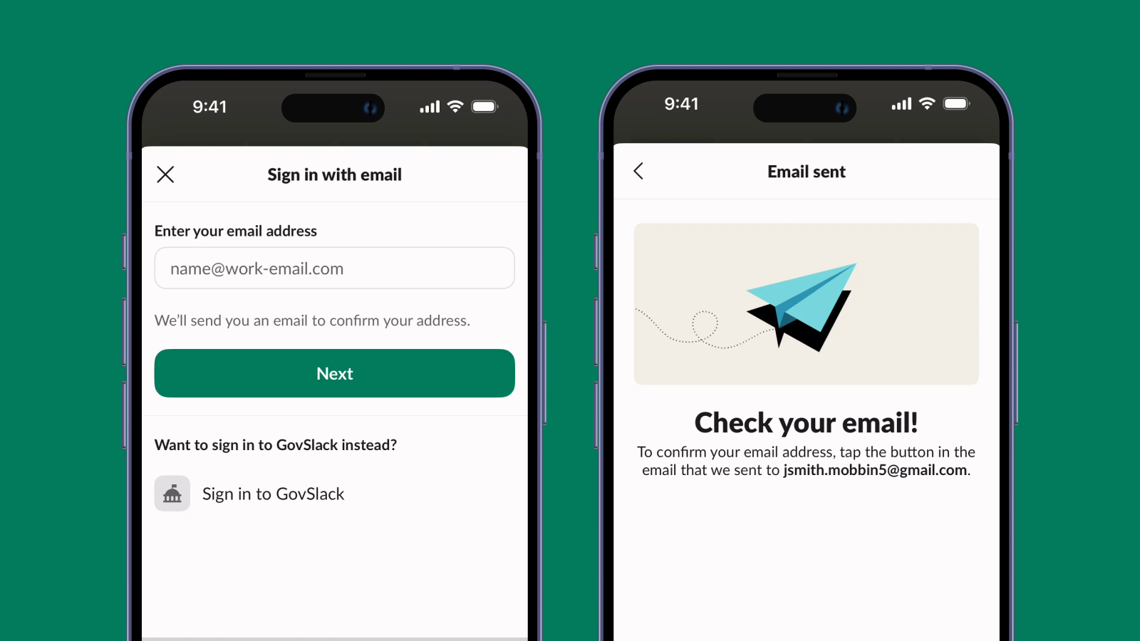 UI дизайн процесса регистрации в Slack