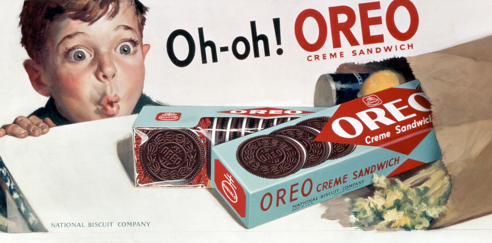 Старый дизайн рекламного плаката Oreo