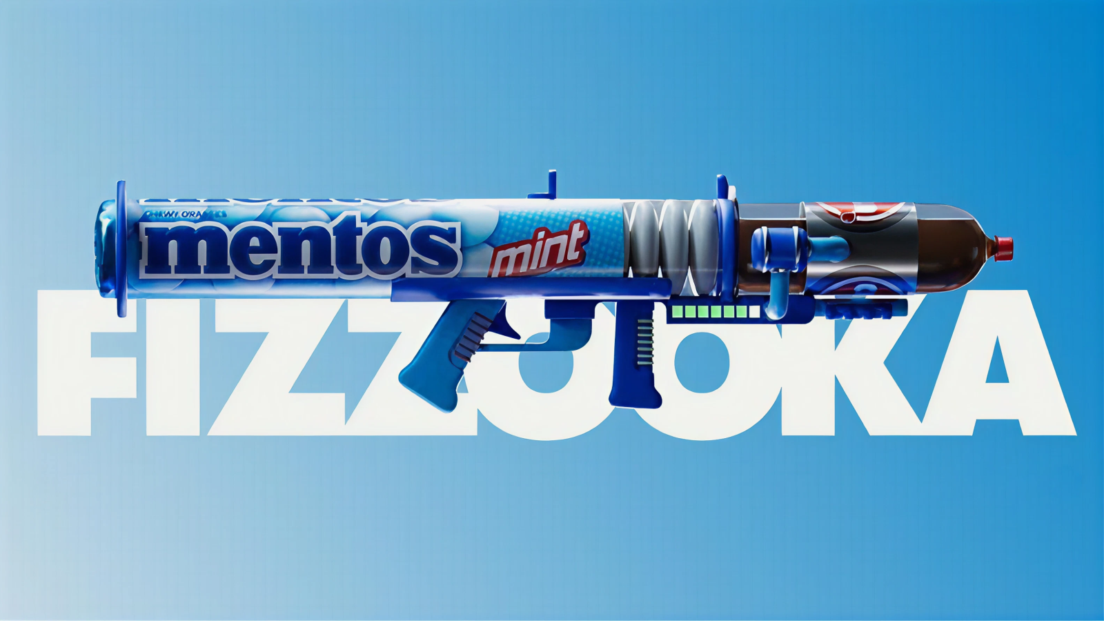 Дизайн Fizzooka от Mentos и Fortnite