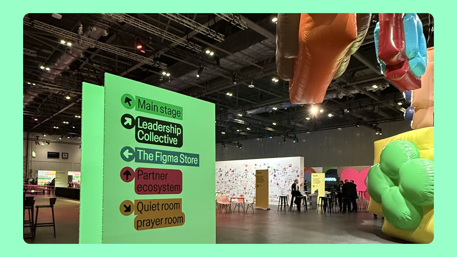 Место проведения Figma Config 2025 изнутри Навигация на конференции Figma Config 2025