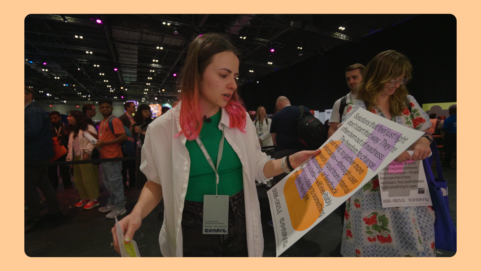 Risograph-printed station - место, где каждый мог сделать дизайн плаката с конференции Фигма Постеры на Config 2025 в Risograph-printed station