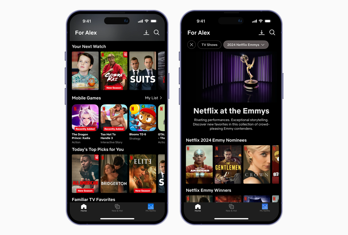 Дизайн экранов приложения Netflix Пример закона Фиттса в дизайне приложения Netflix