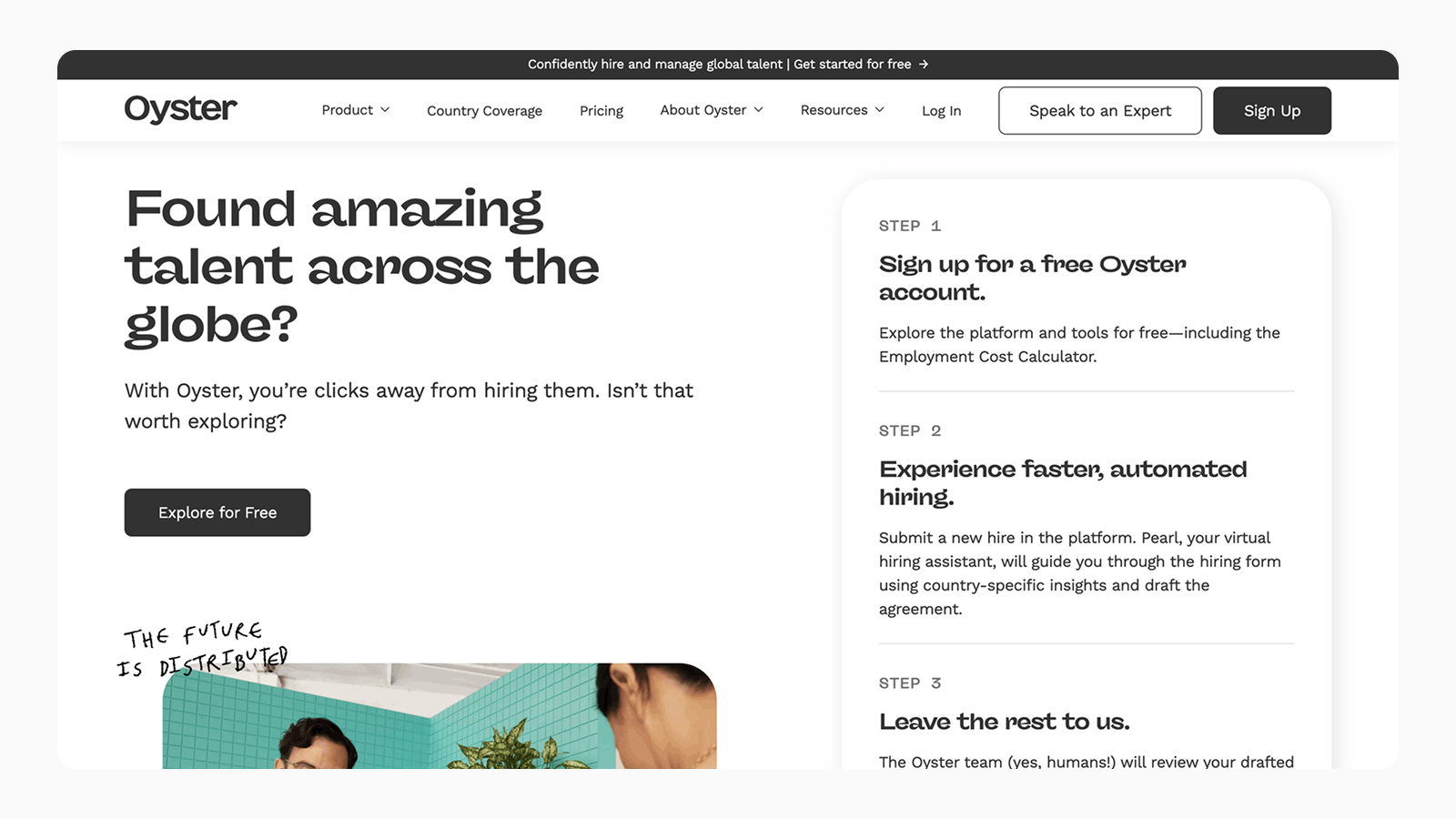 Рукописный шрифт в интерфейсе сайта Oyster