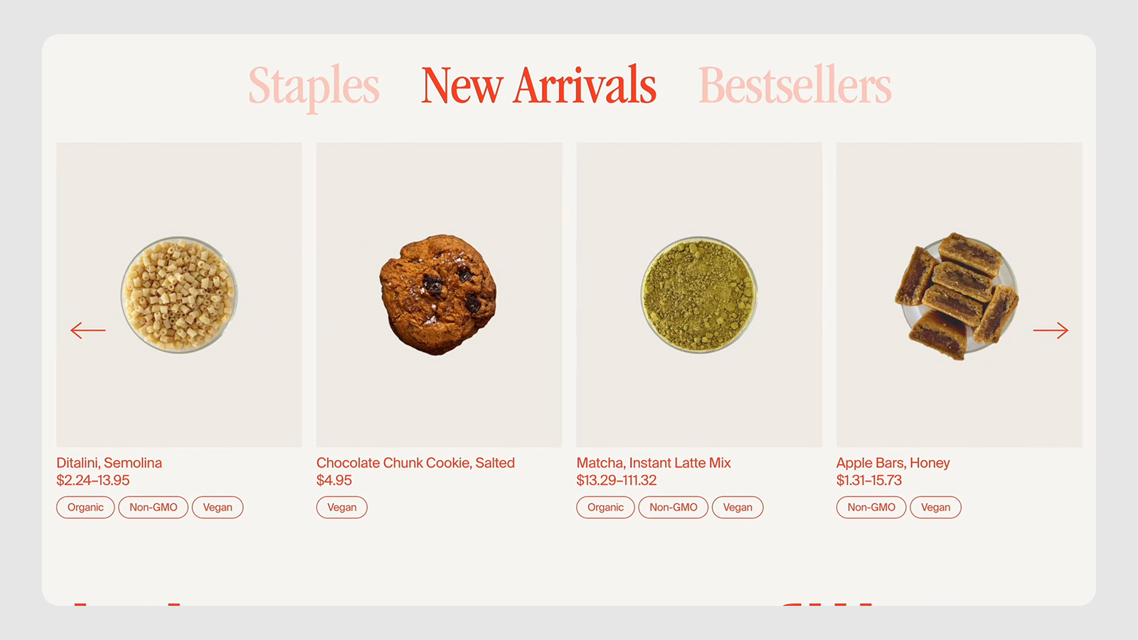 Дизайн карточек товара в каталоге интерфейса re_ Минималистичные карточки товаров в интерфейсе re_