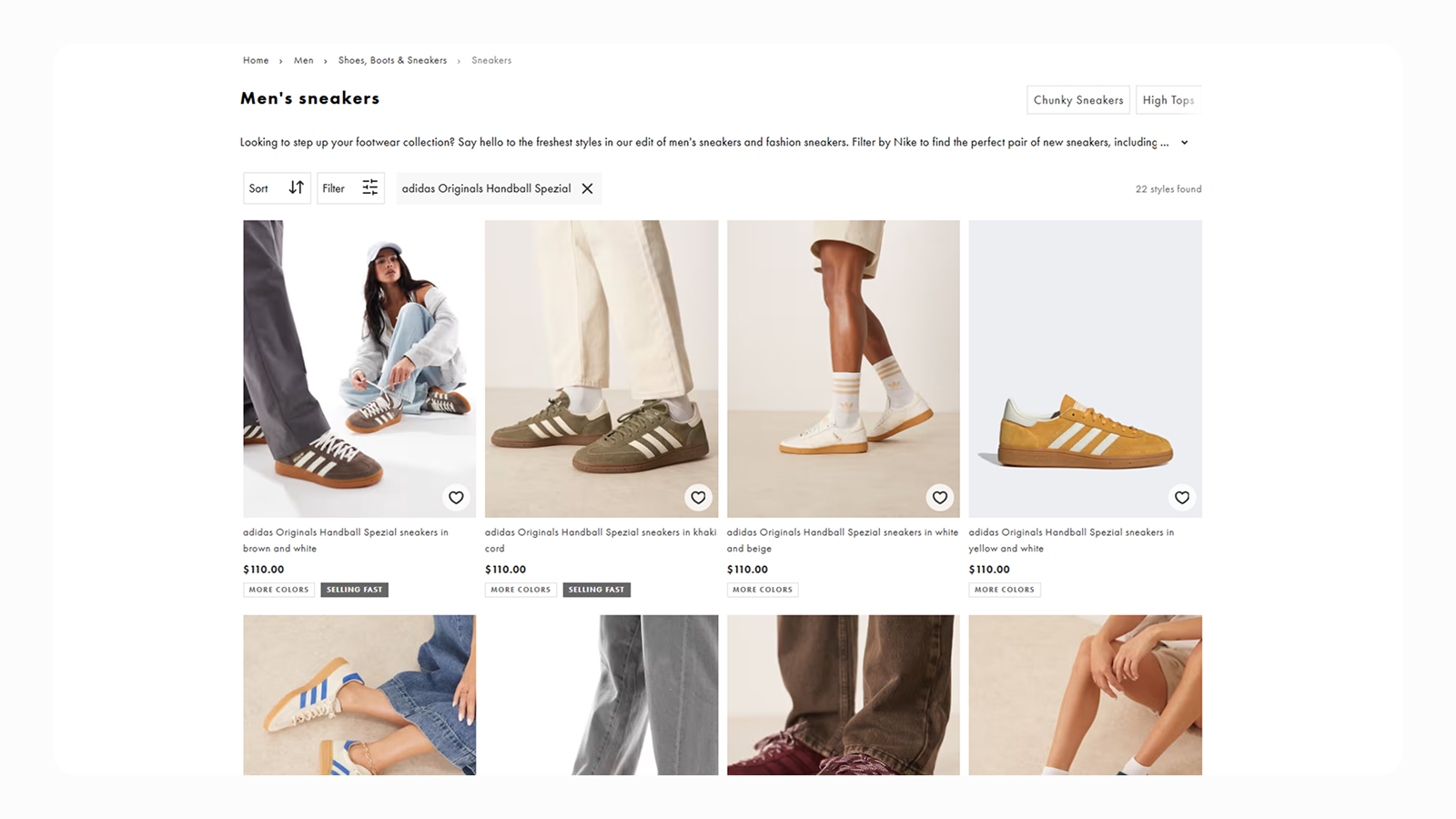 Дизайн бейджей на карточках в интерфейсе Asos Пример баджей на карточках товаров в интерфейсе Asos