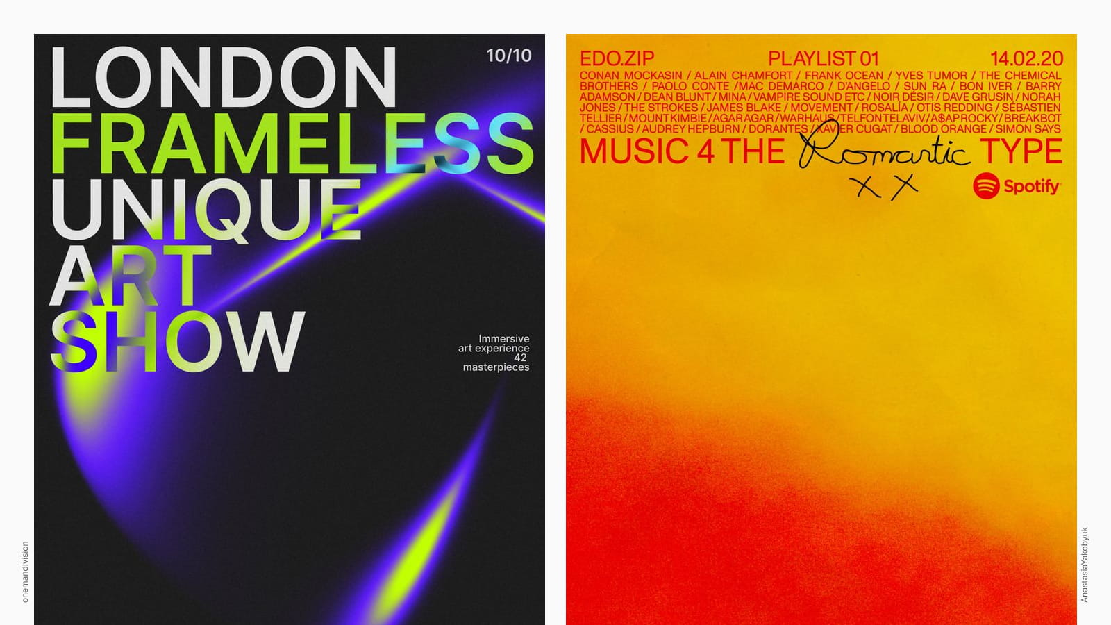 Примеры использования градиентов в дизайне плакатов