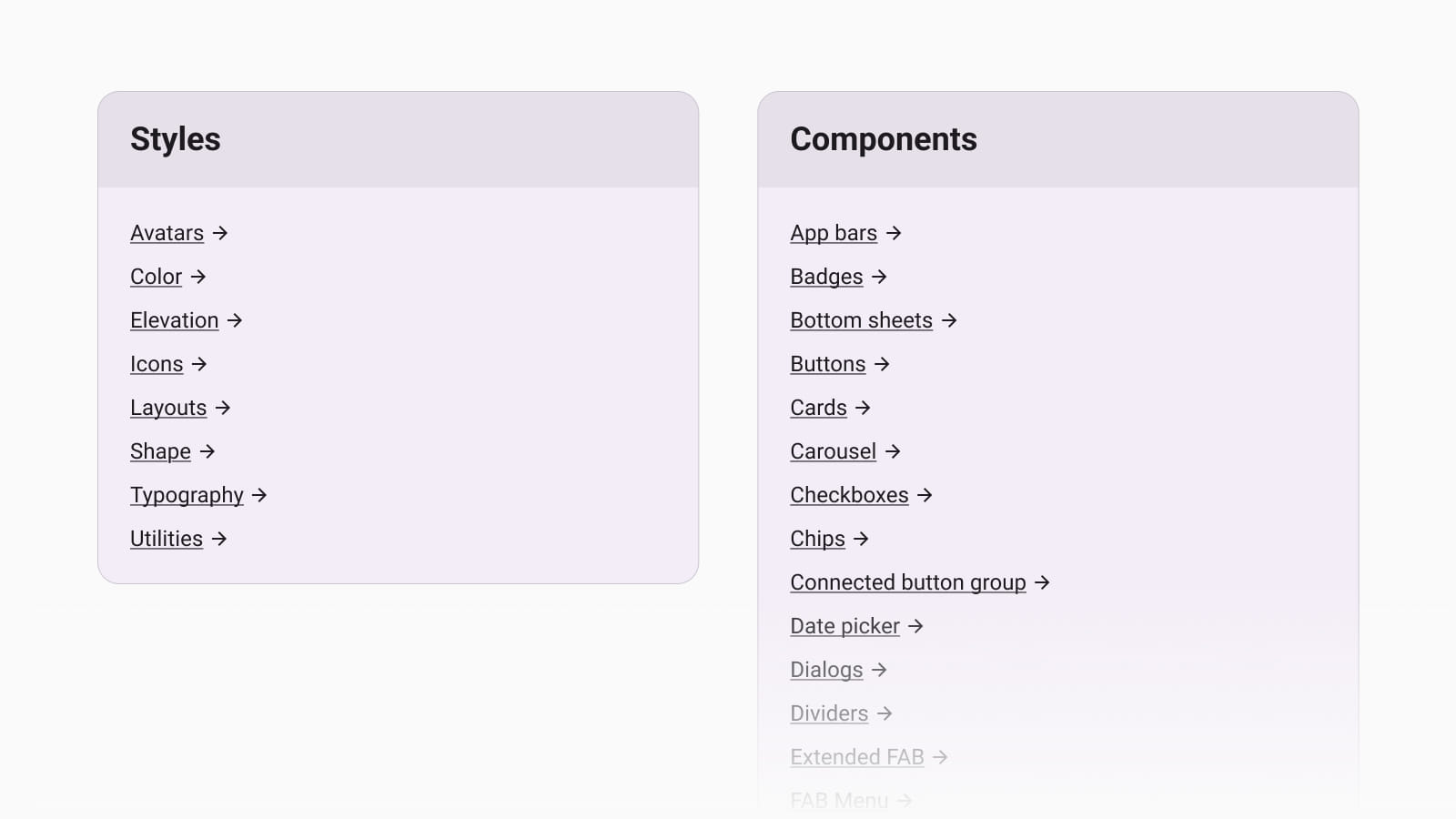 Библиотека компонентов и стилей Material Design Дизайн навигации в компонентах и стилях Material Design