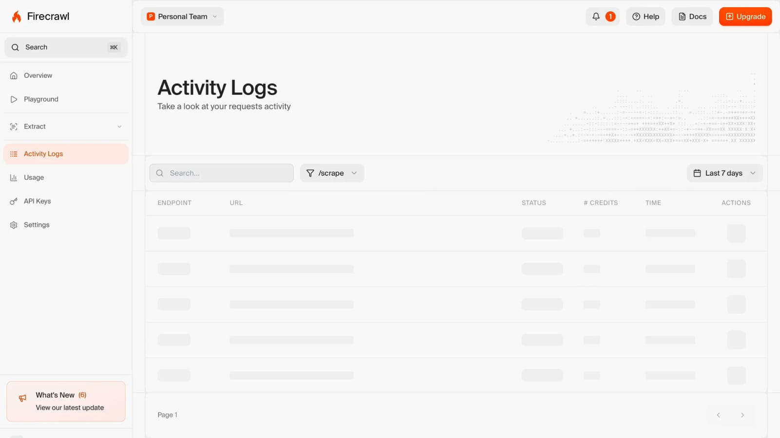 Скелетон состояние в интерфейсе Firecrawl Дизайн скелетон-состояния в интерфейсе Firecrawl