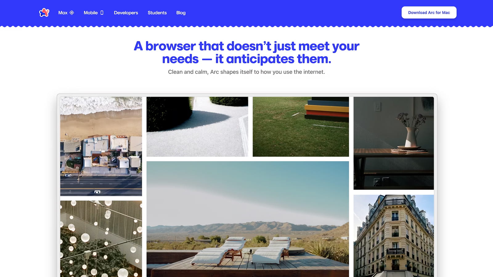 Дизайн меню в интерфейсе сайта Arc Пример горизонтального меню в интерфейсе Arc