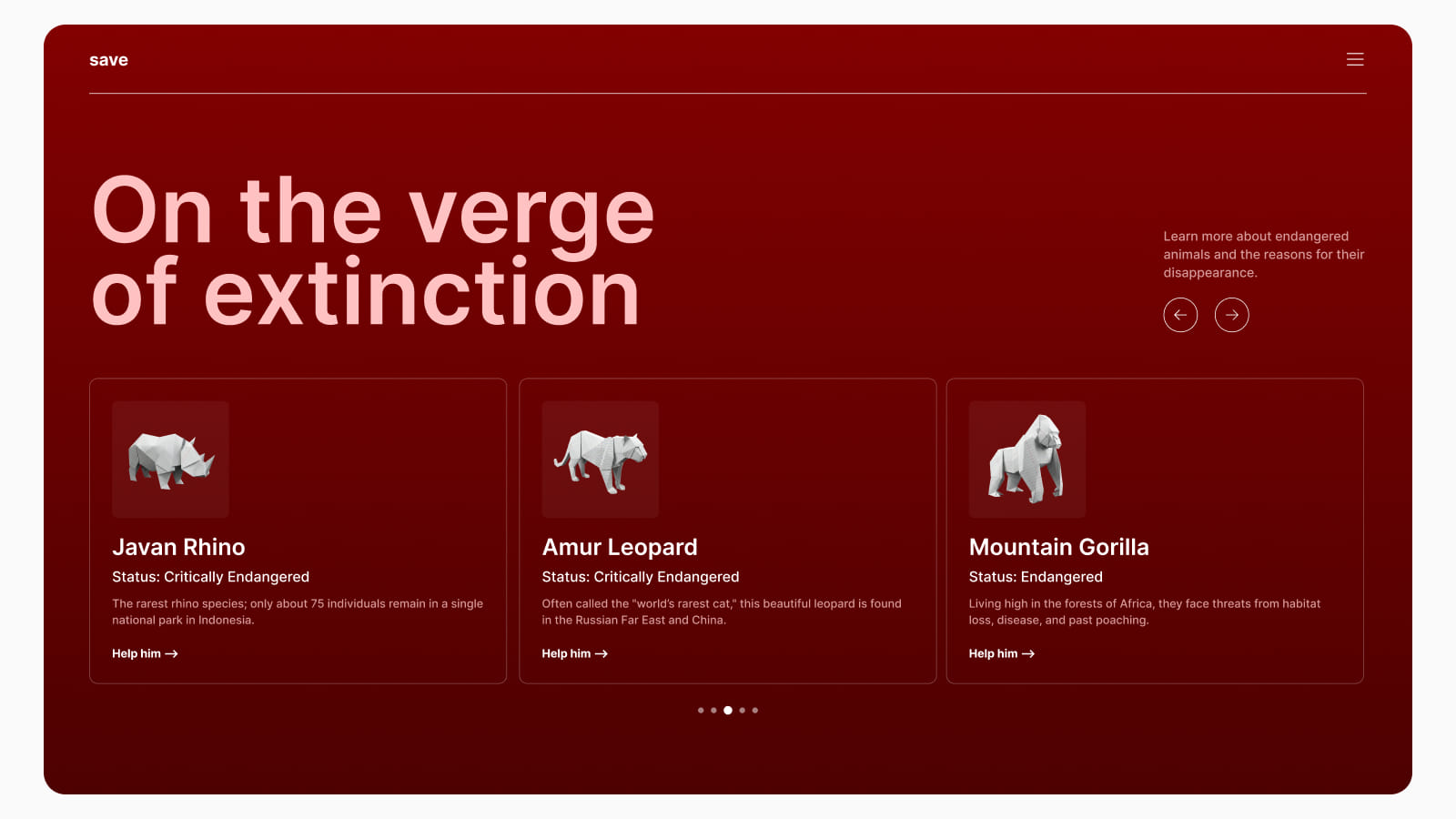 Фрагмент интерфейса со сгенерированными оригами животных Фрагмент интерфейса, где используются оригами животных