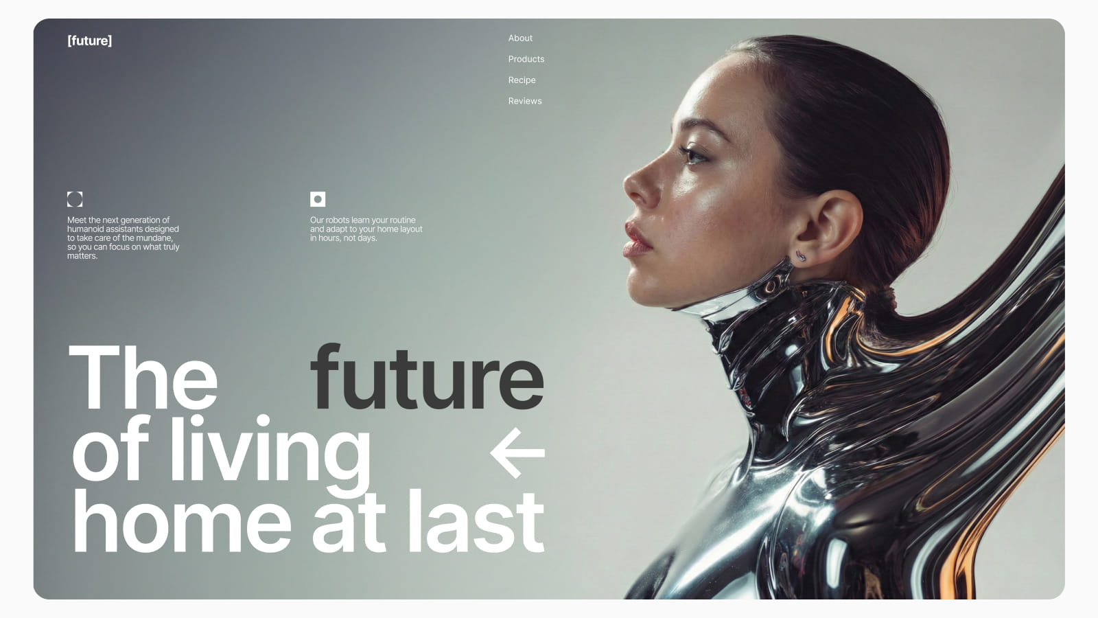 Фрагмент дизайна первого экрана сайта с эффектом размытия Эффект размытия, созданного в AI, в дизайне первого экрана