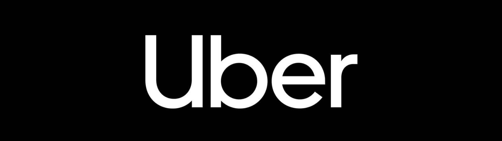 Дизайн логотипа Uber Логотип Uber на черном фоне